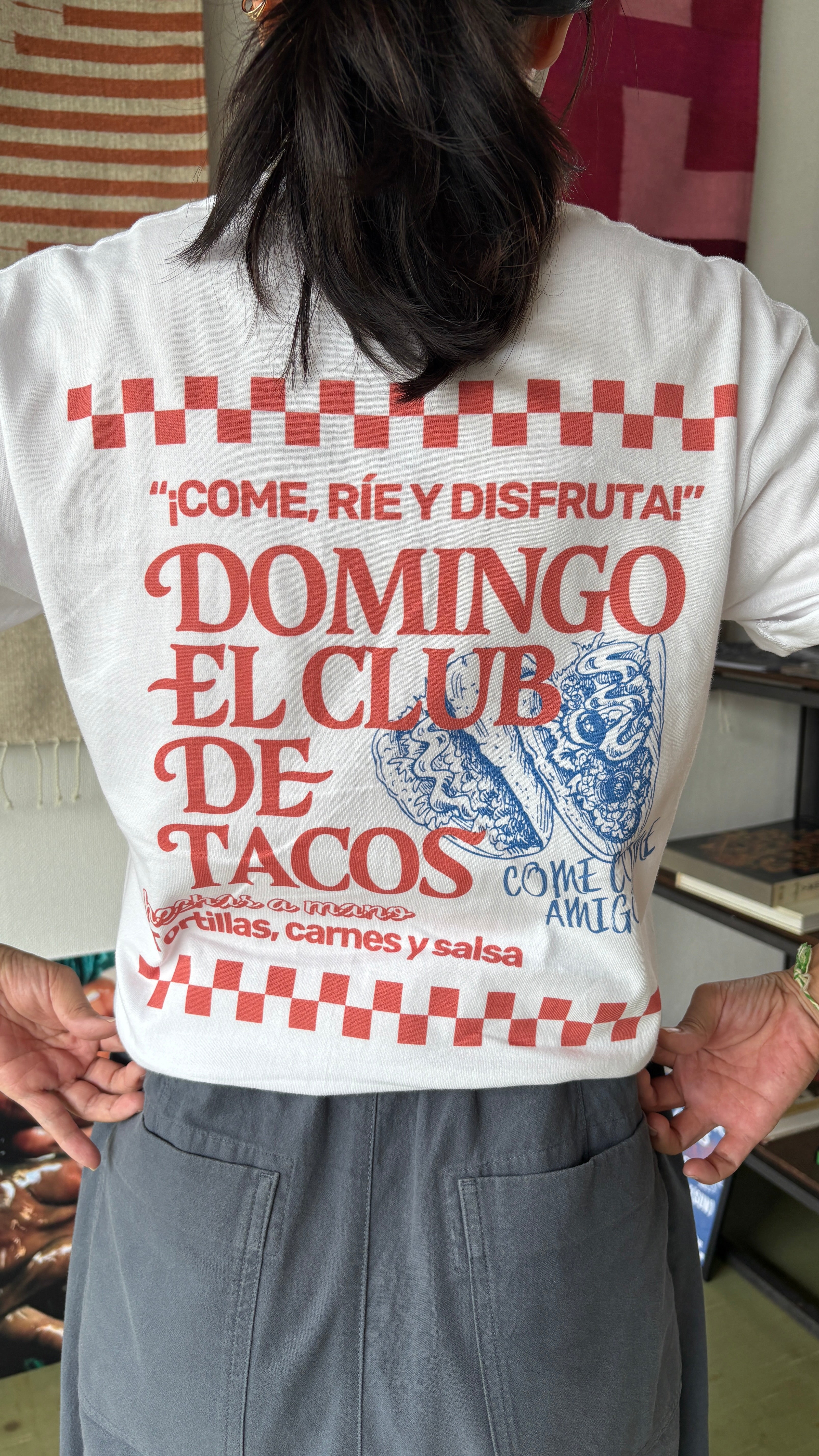 "DOMINGO EL CLUB DE TACOS" TEE - WHITE
